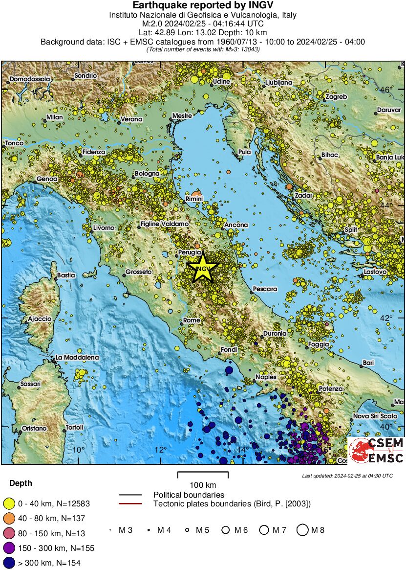 regional historical seismicity
