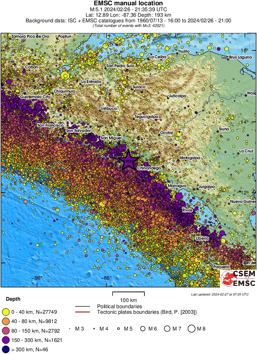 regional historical seismicity
