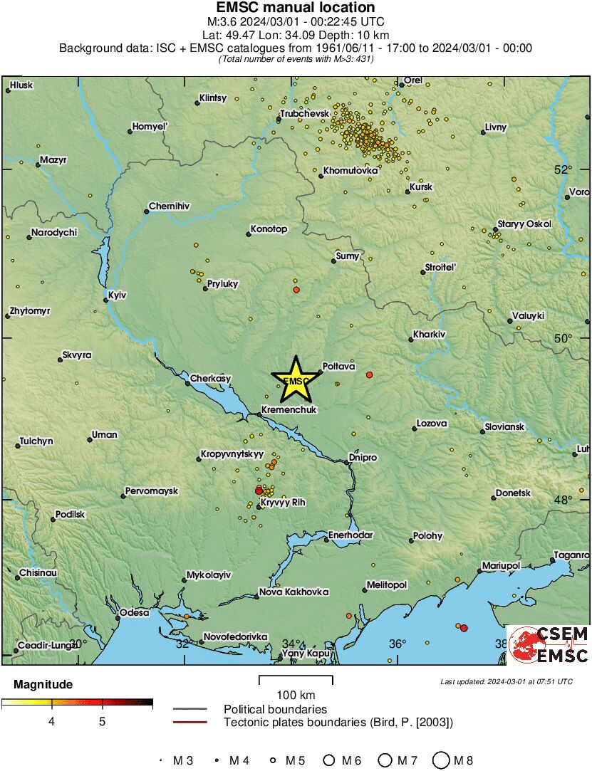 regional magnitude historical seismicity
