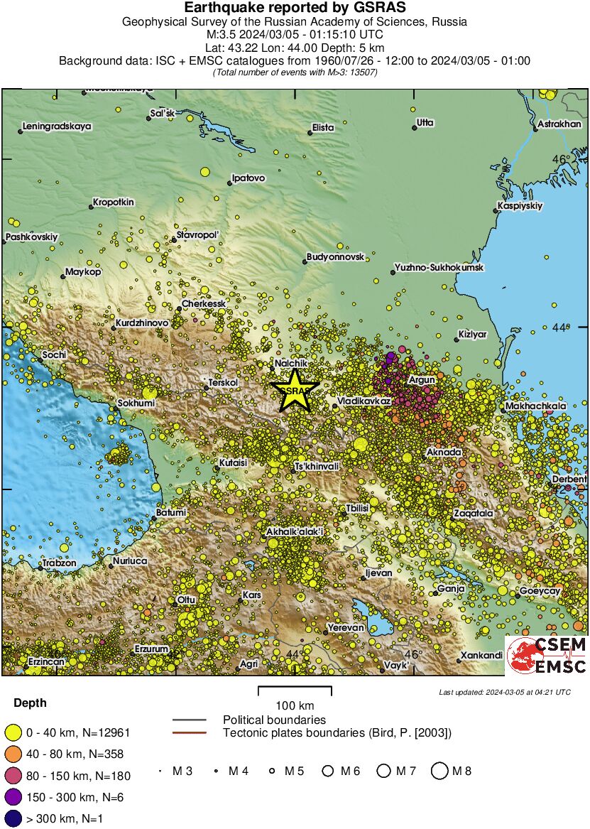 regional historical seismicity