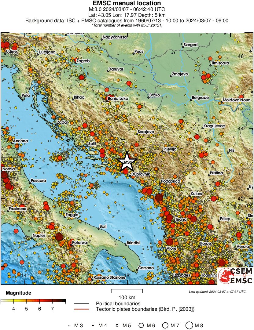 regional magnitude historical seismicity