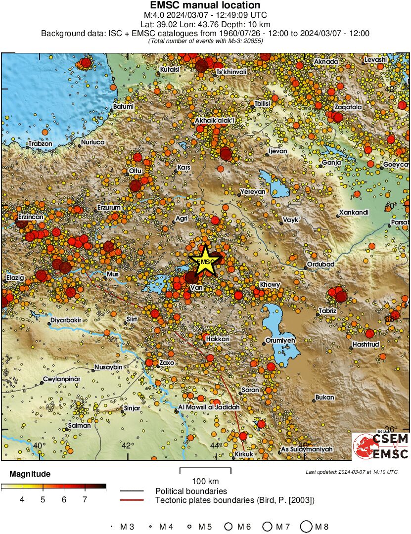 regional magnitude historical seismicity