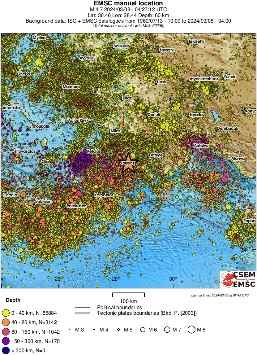 regional historical seismicity