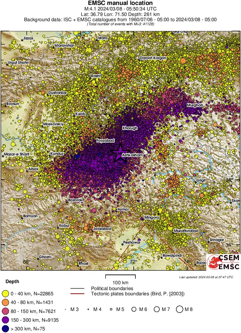 regional historical seismicity