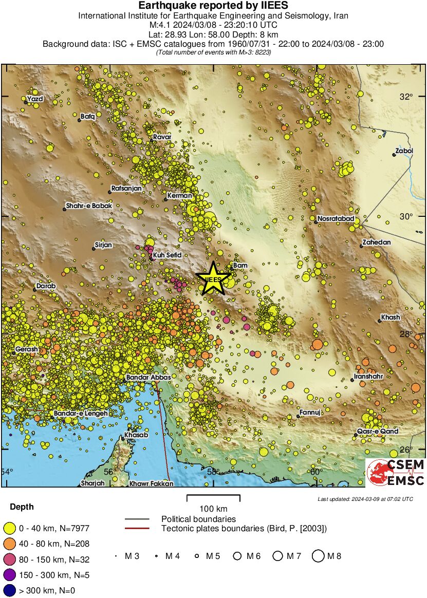 regional historical seismicity