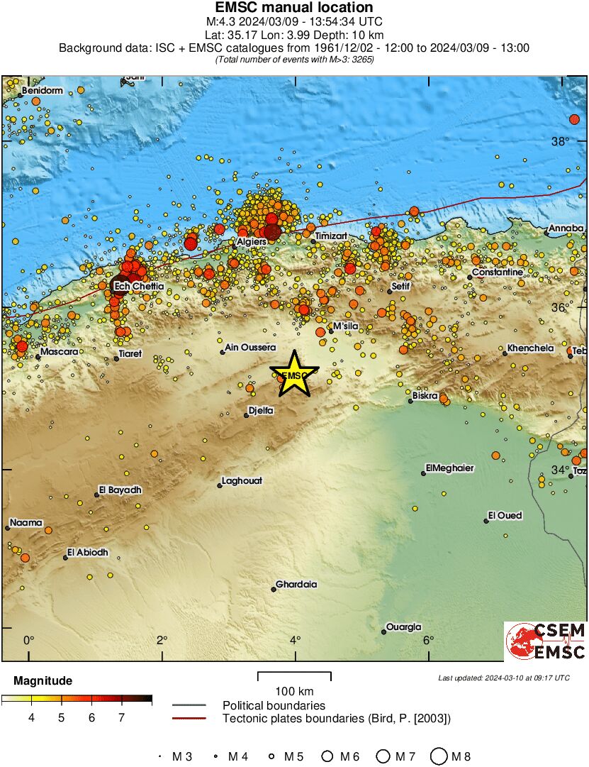 regional magnitude historical seismicity