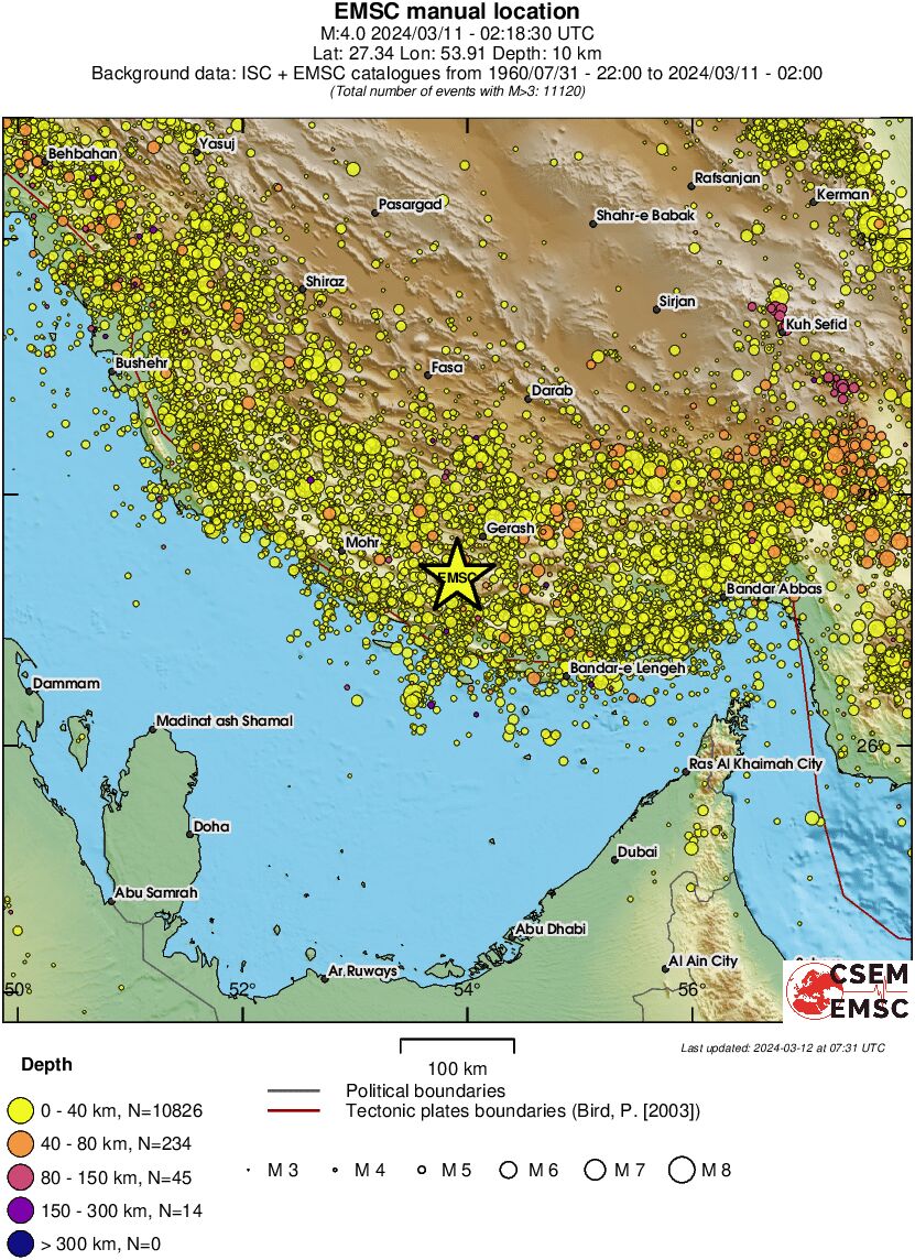 regional historical seismicity