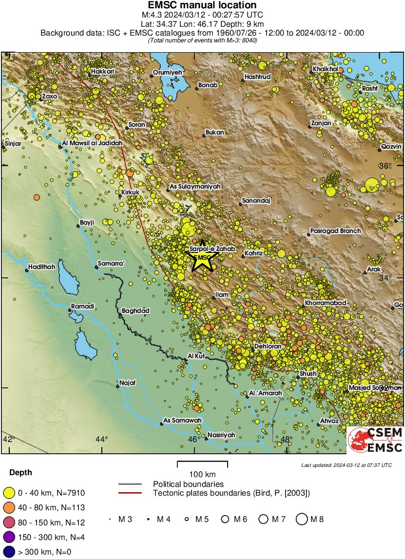regional historical seismicity