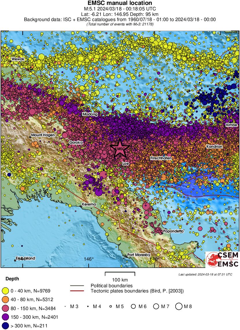 regional historical seismicity