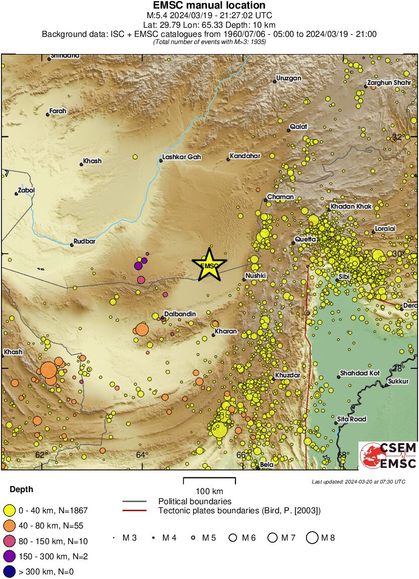 regional historical seismicity