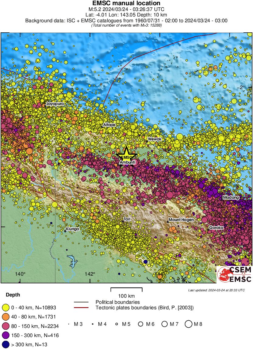 regional historical seismicity