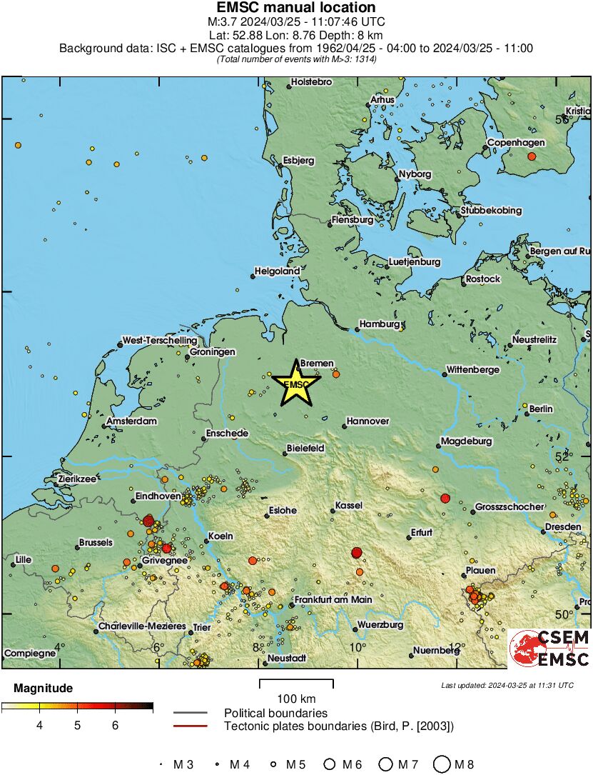 regional magnitude historical seismicity