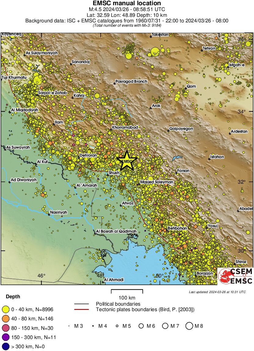 regional historical seismicity