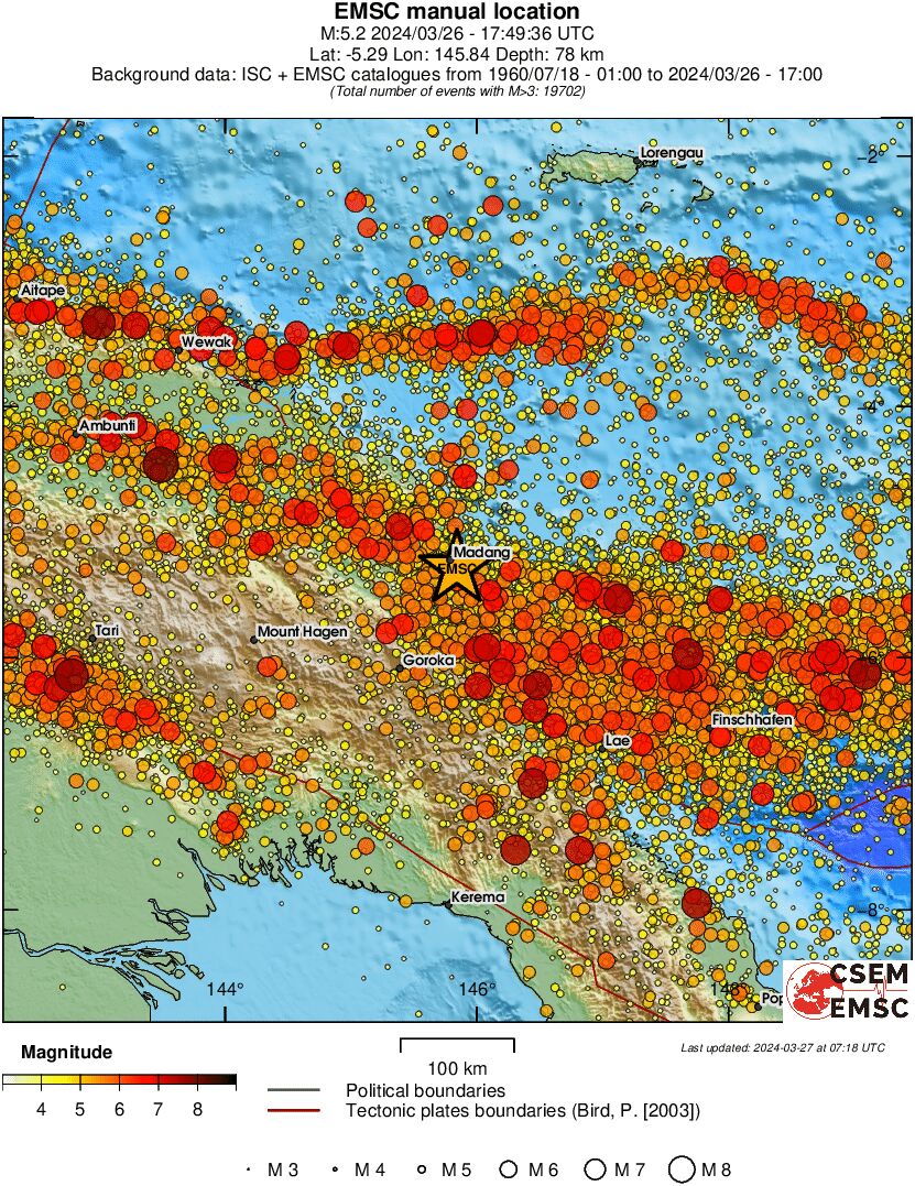 regional magnitude historical seismicity