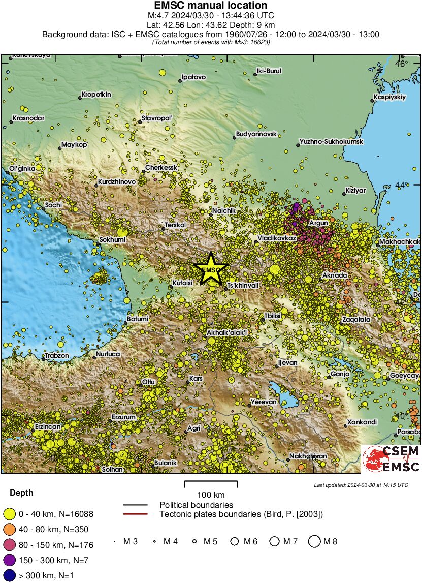 regional historical seismicity