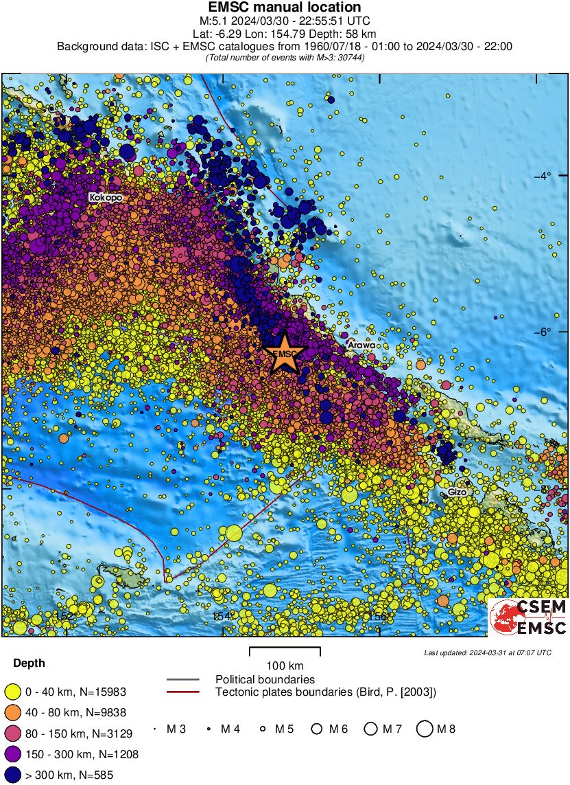regional historical seismicity