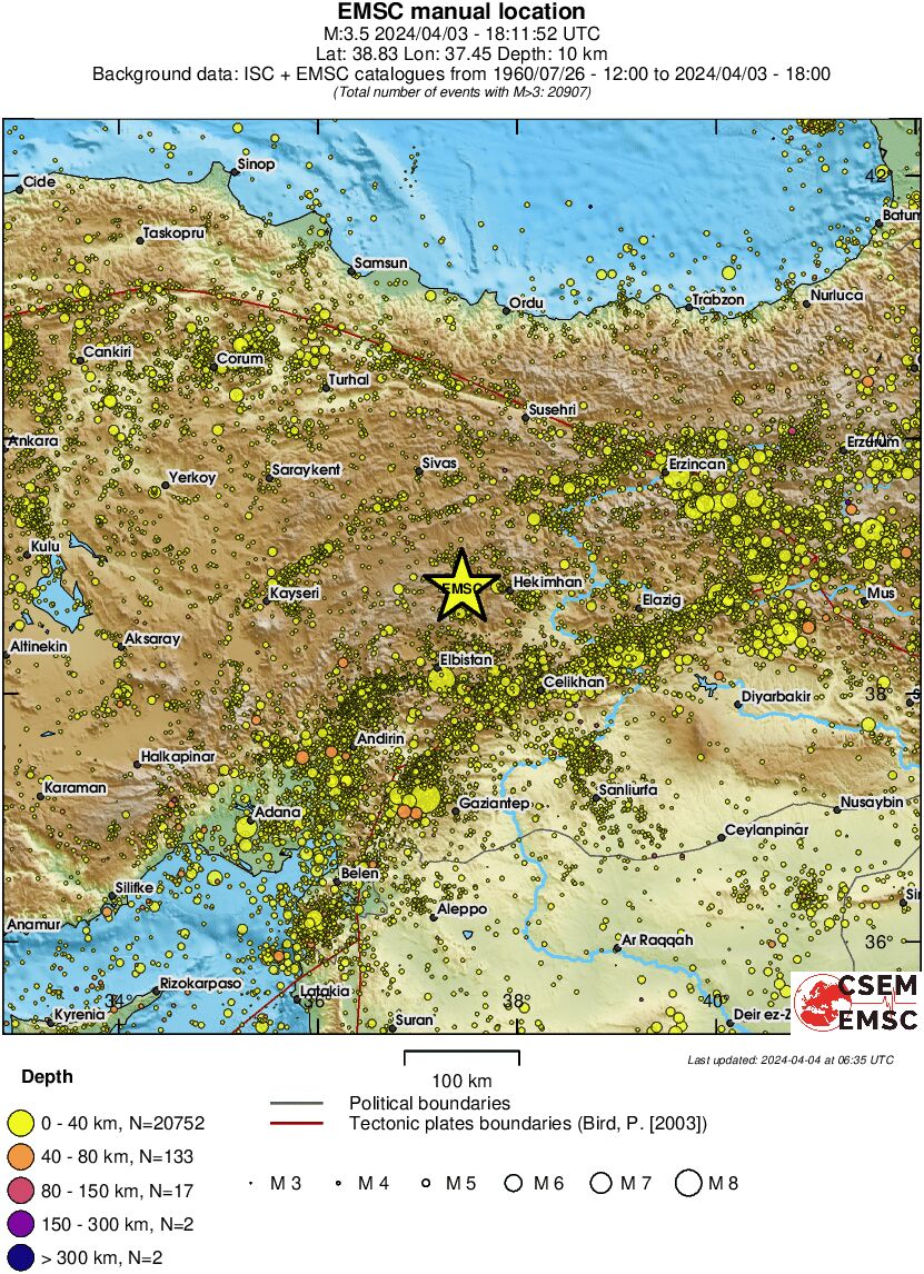 regional historical seismicity