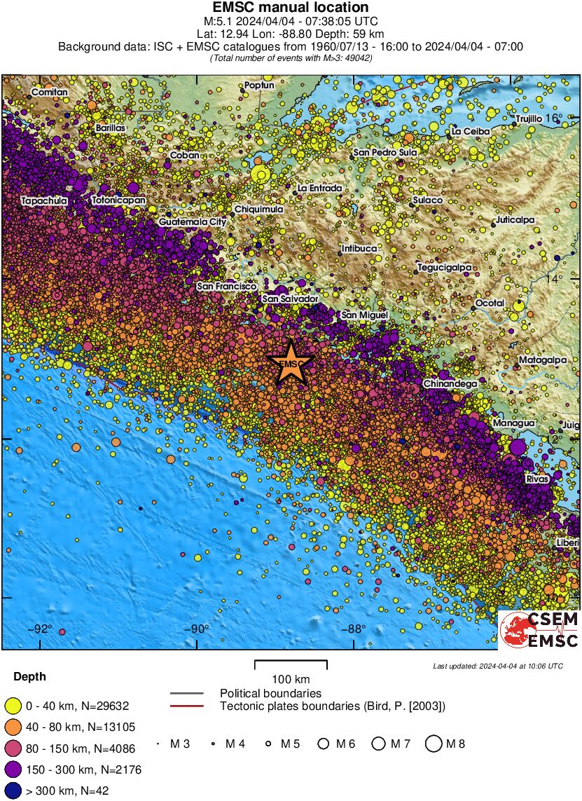 regional historical seismicity