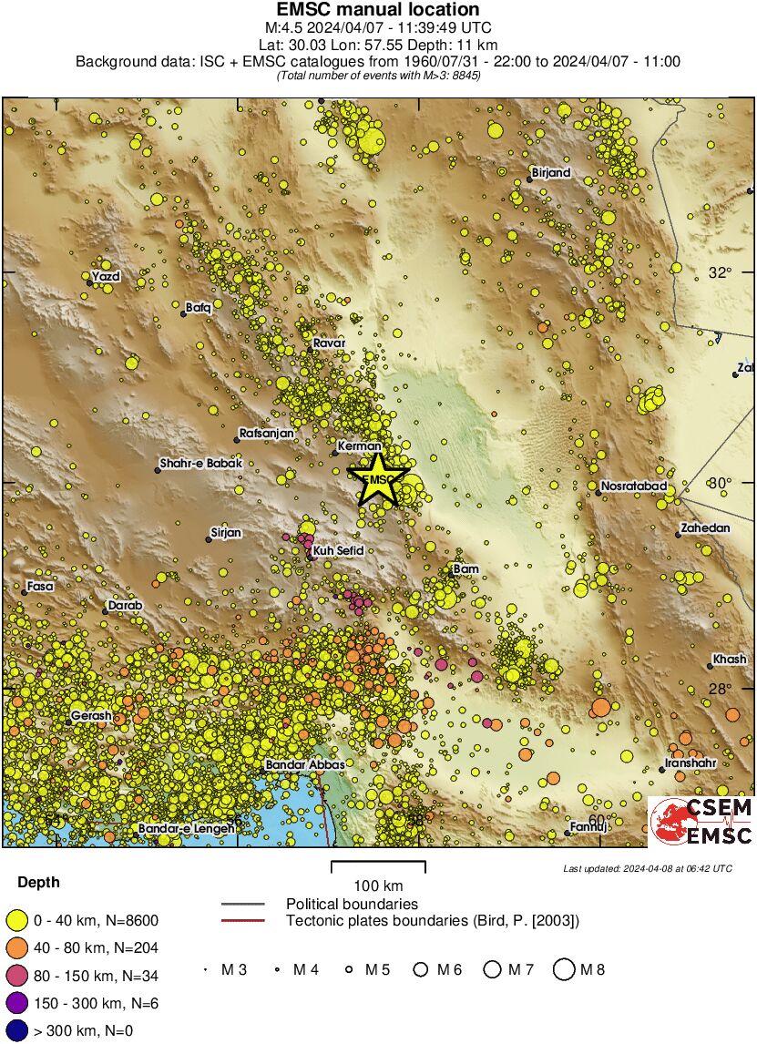 regional historical seismicity