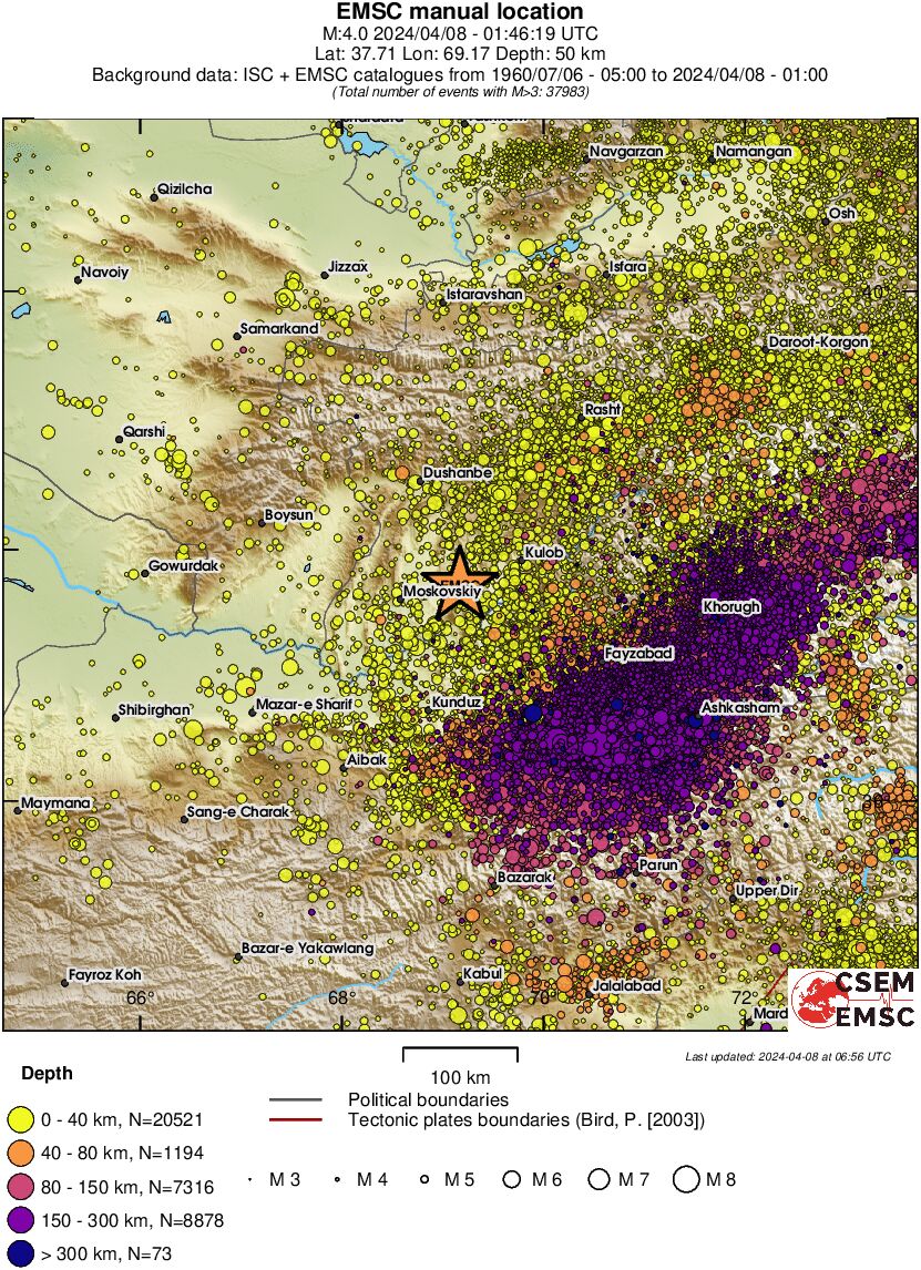 regional historical seismicity