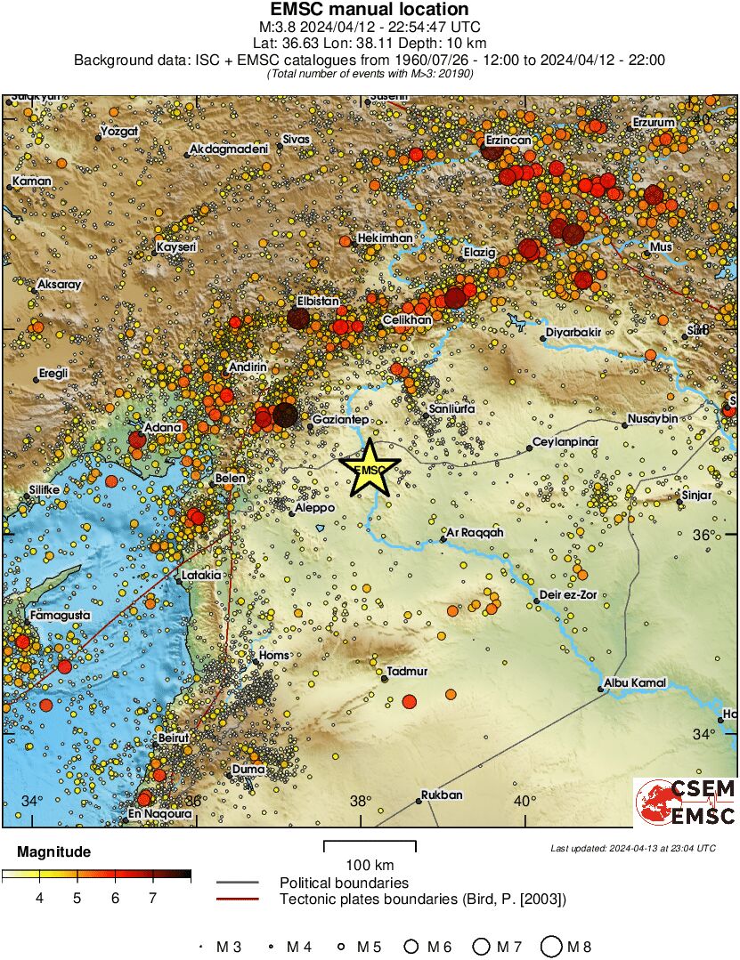 regional magnitude historical seismicity