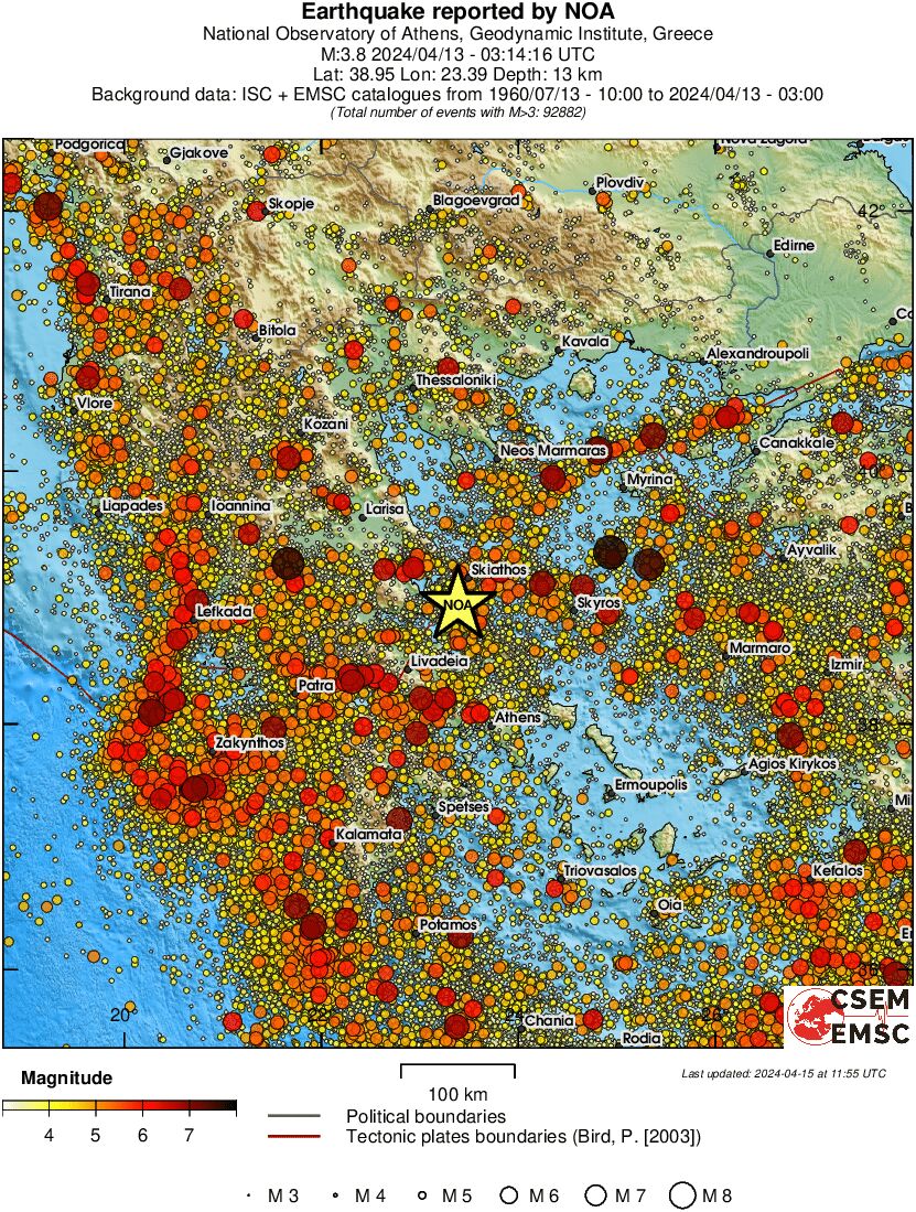 regional magnitude historical seismicity