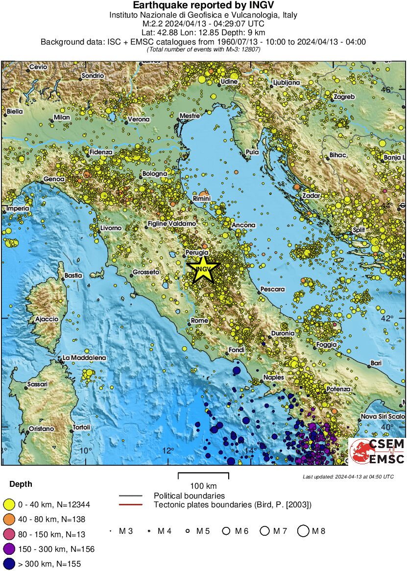 regional historical seismicity