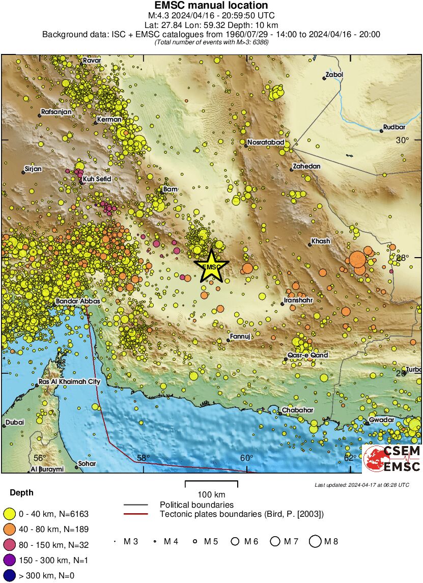 regional historical seismicity