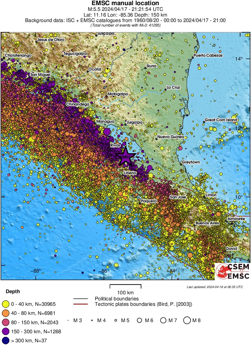 regional historical seismicity