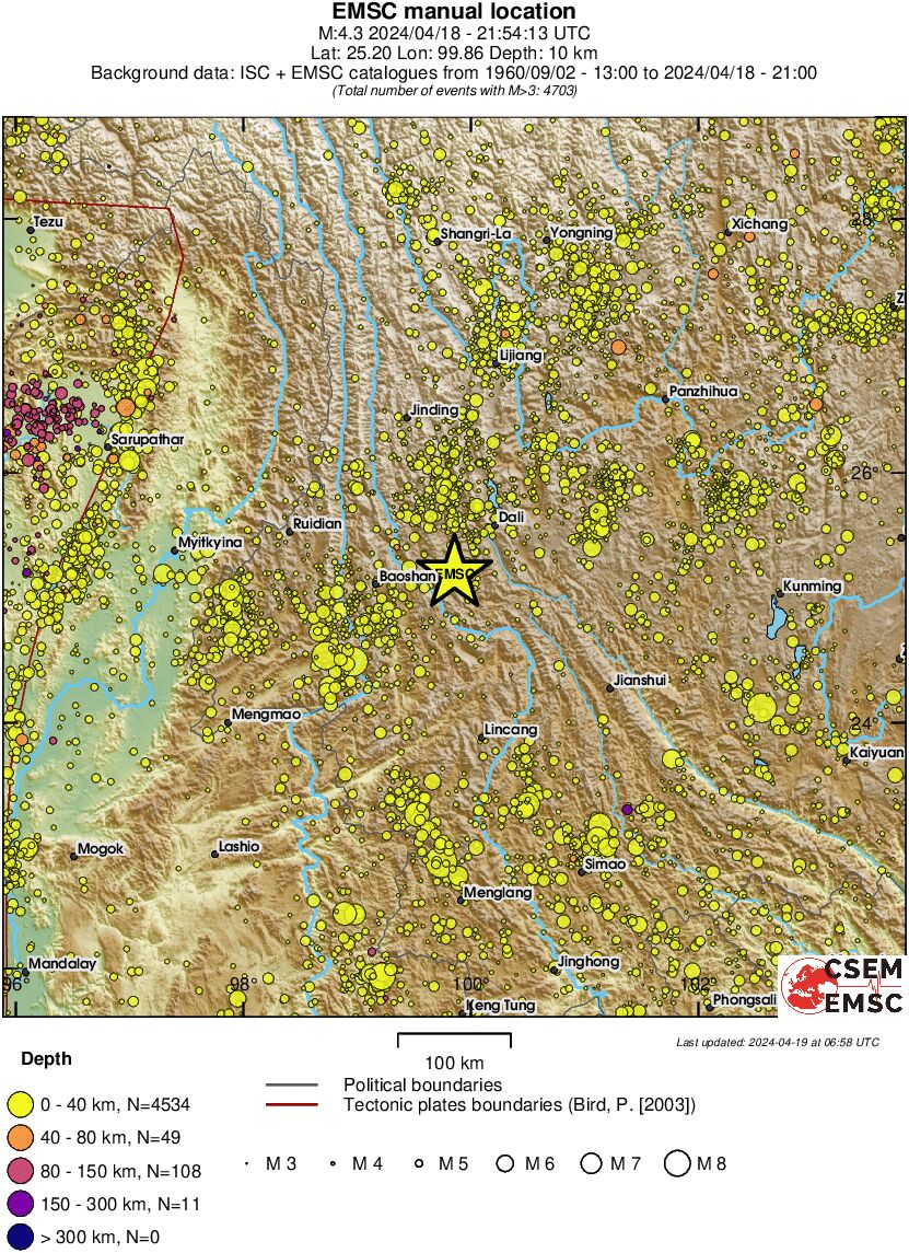 regional historical seismicity