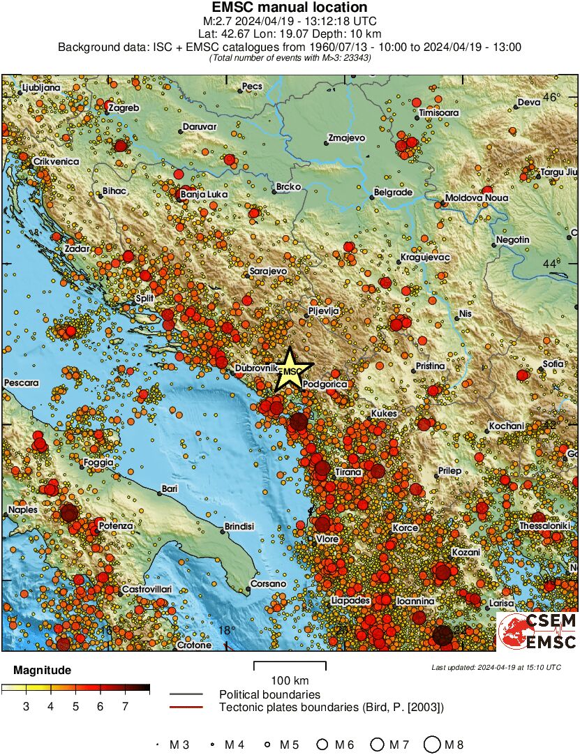 regional magnitude historical seismicity