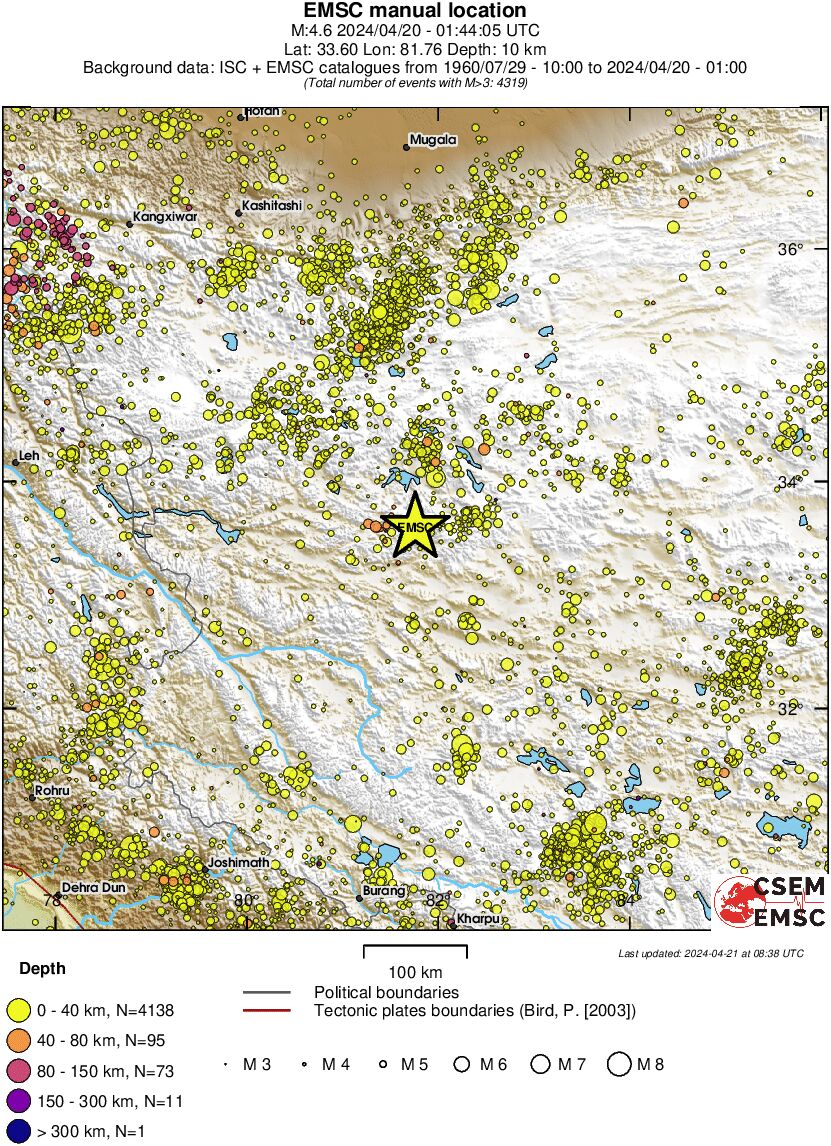 regional historical seismicity
