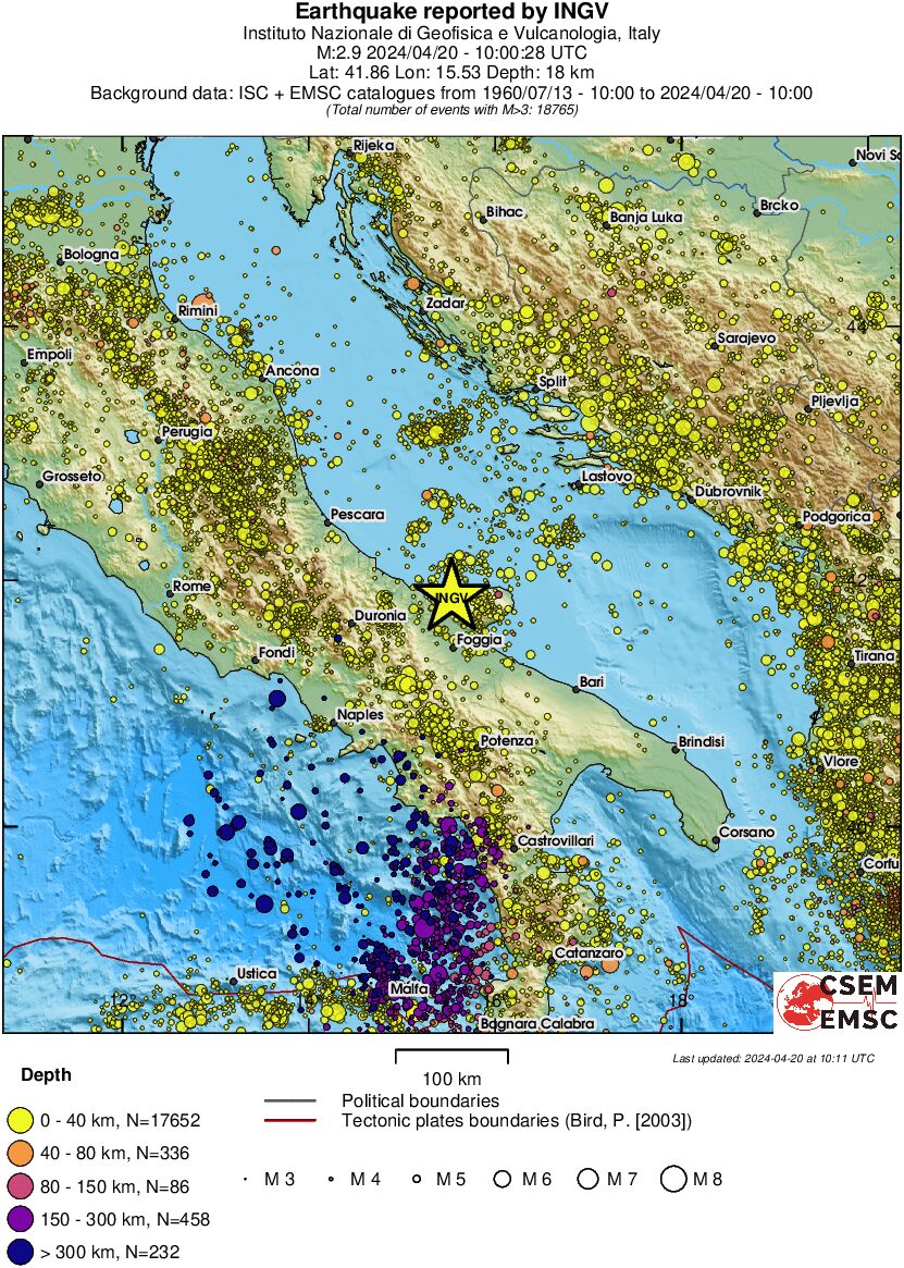 regional historical seismicity