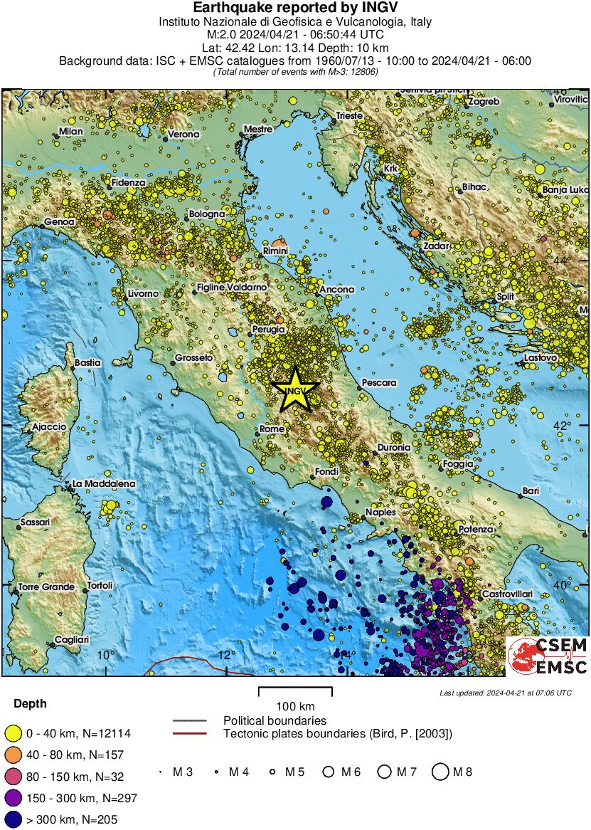 regional historical seismicity