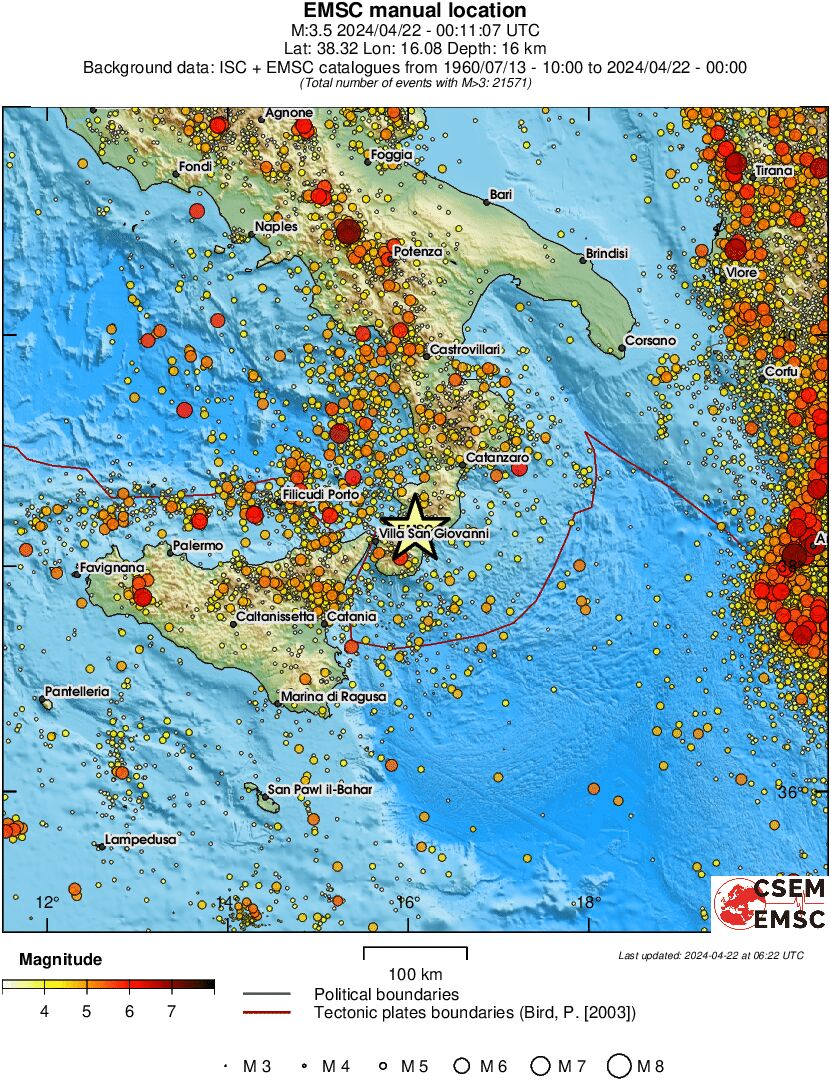 regional magnitude historical seismicity