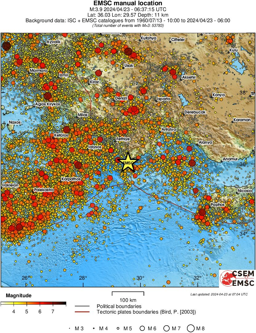 regional magnitude historical seismicity