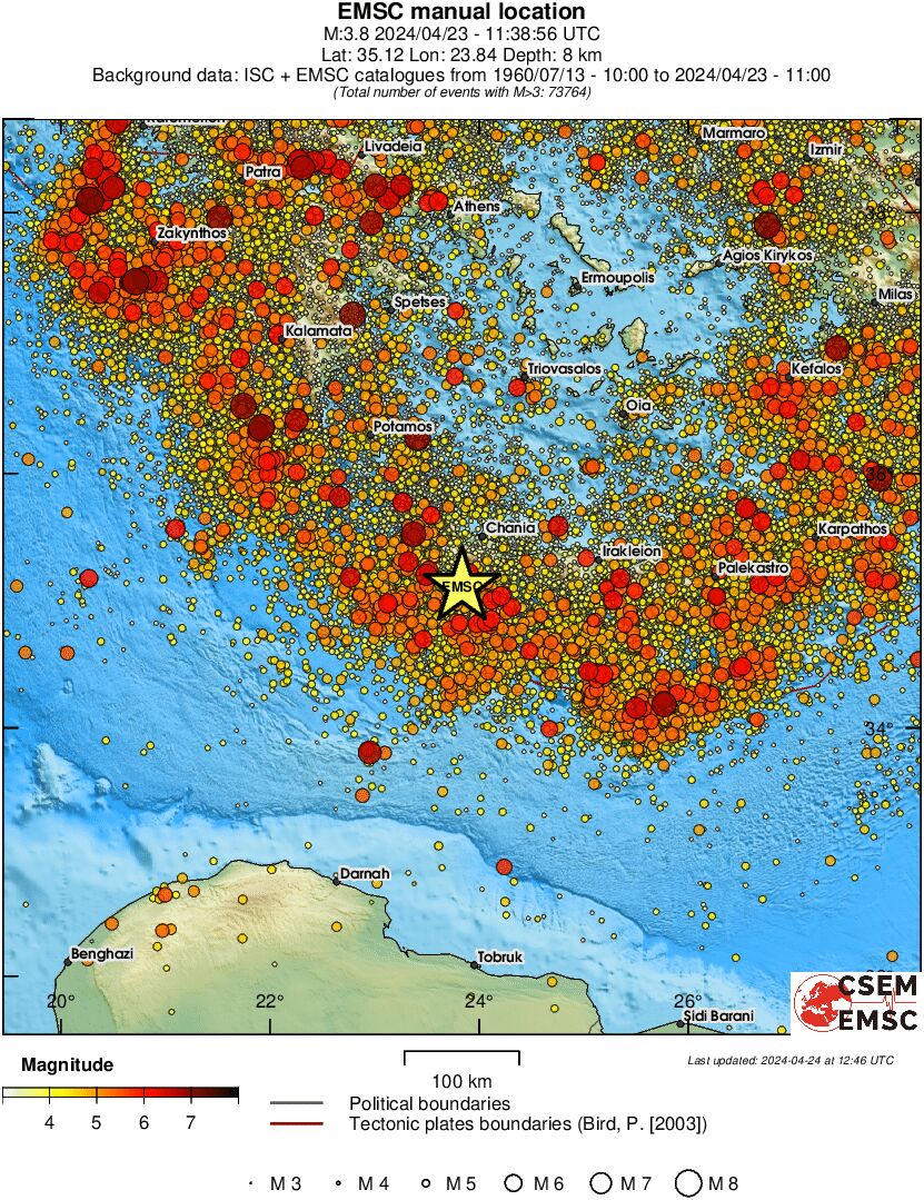 regional magnitude historical seismicity