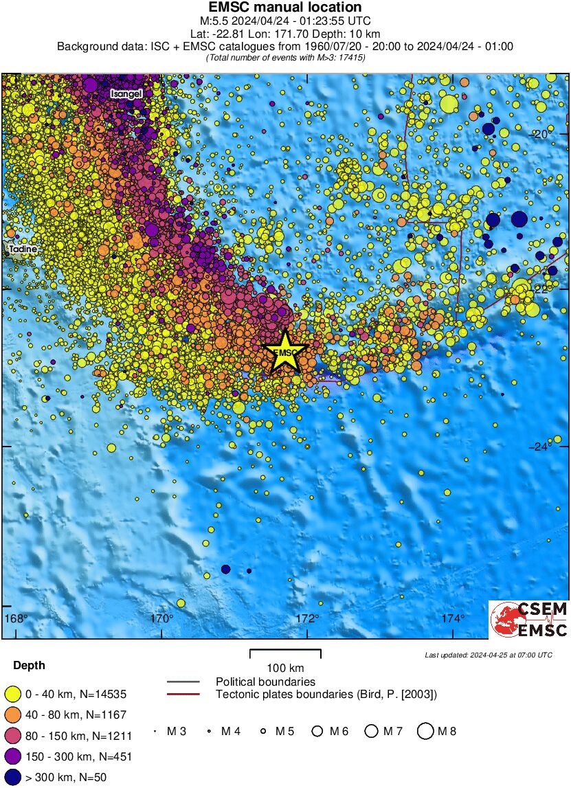 regional historical seismicity