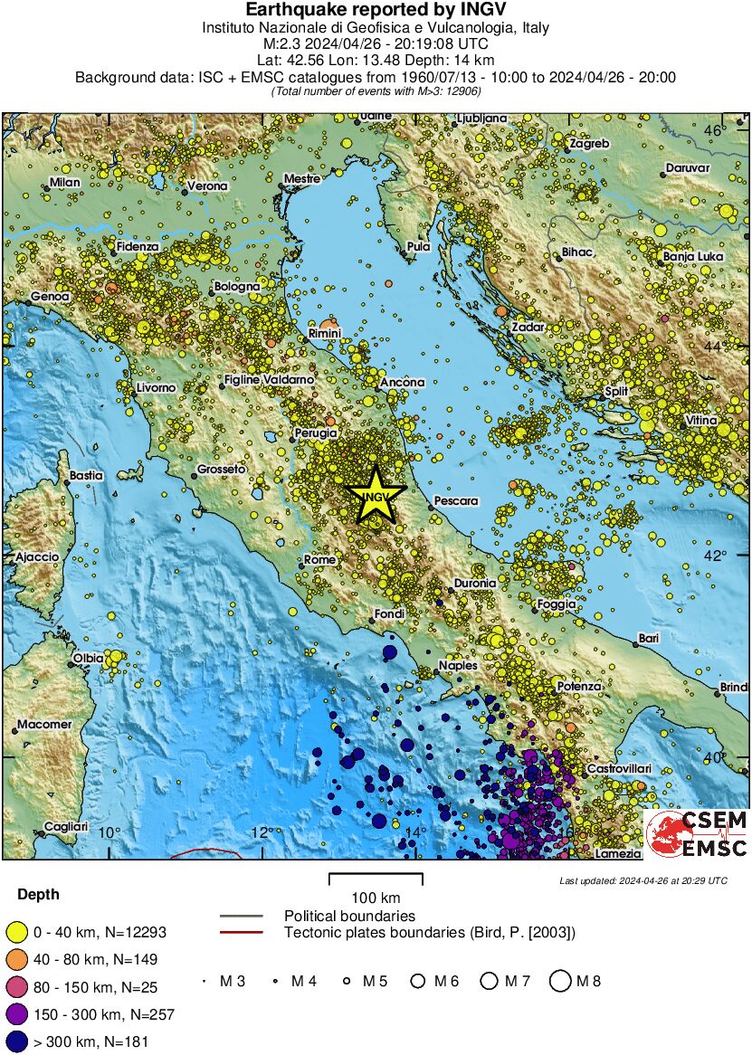 regional historical seismicity