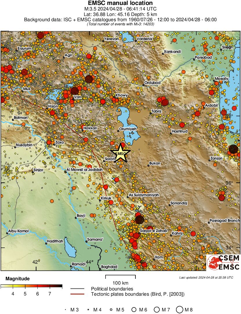 regional magnitude historical seismicity