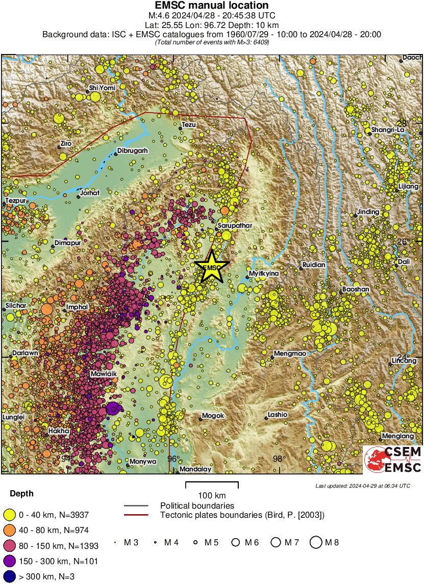 regional historical seismicity