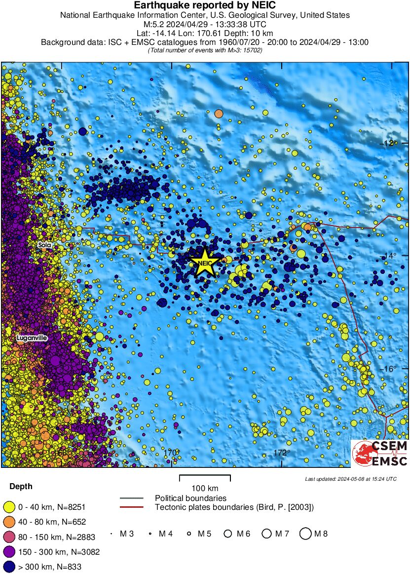 regional historical seismicity