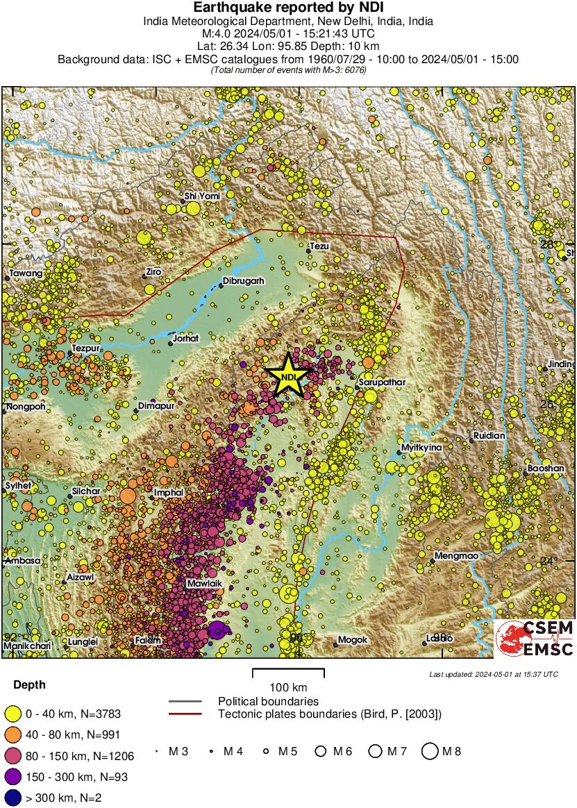 regional historical seismicity