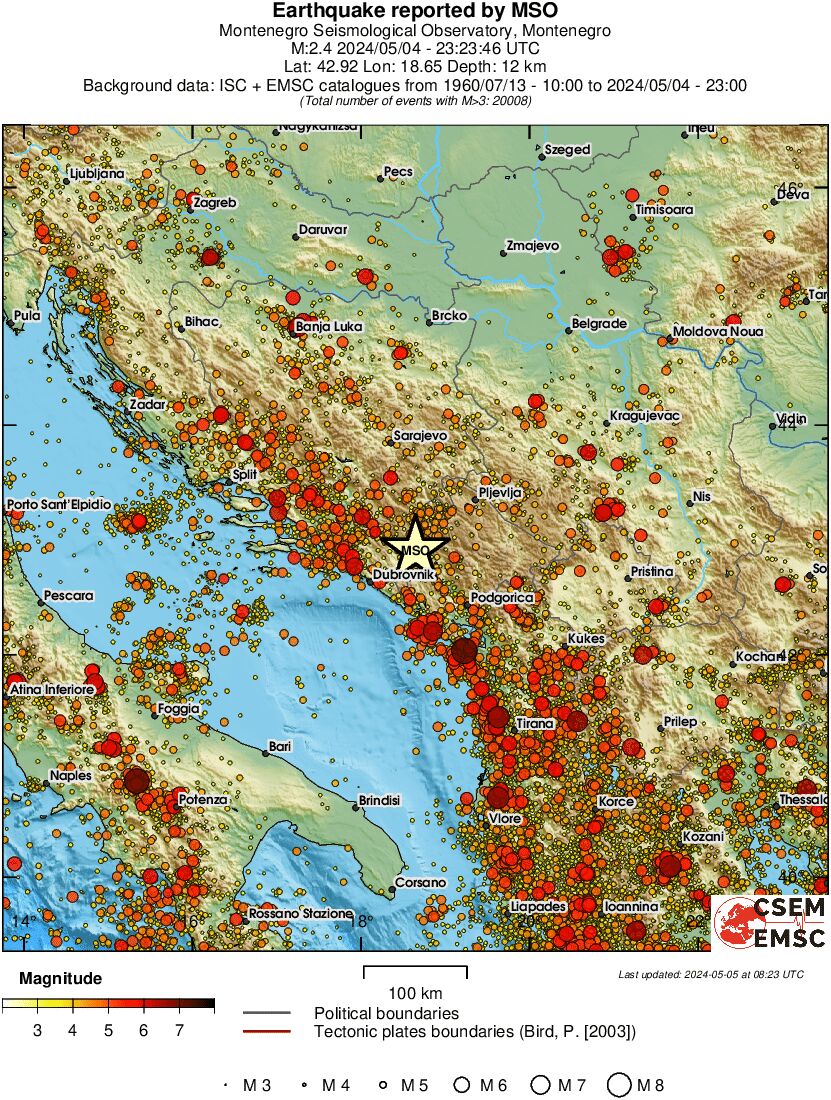 regional magnitude historical seismicity