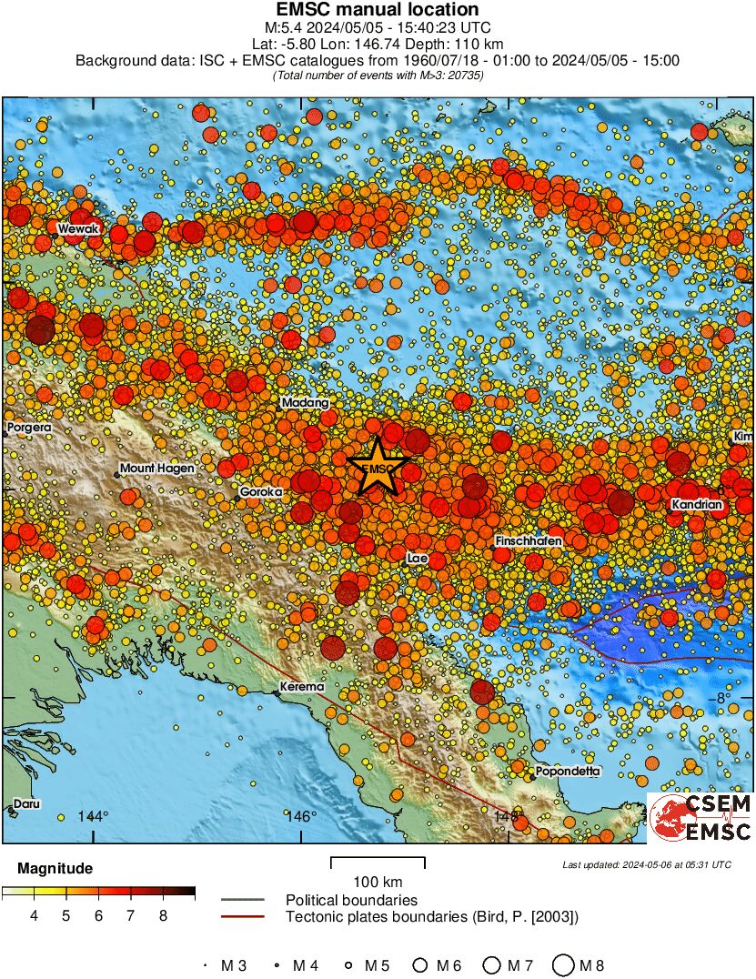 regional magnitude historical seismicity