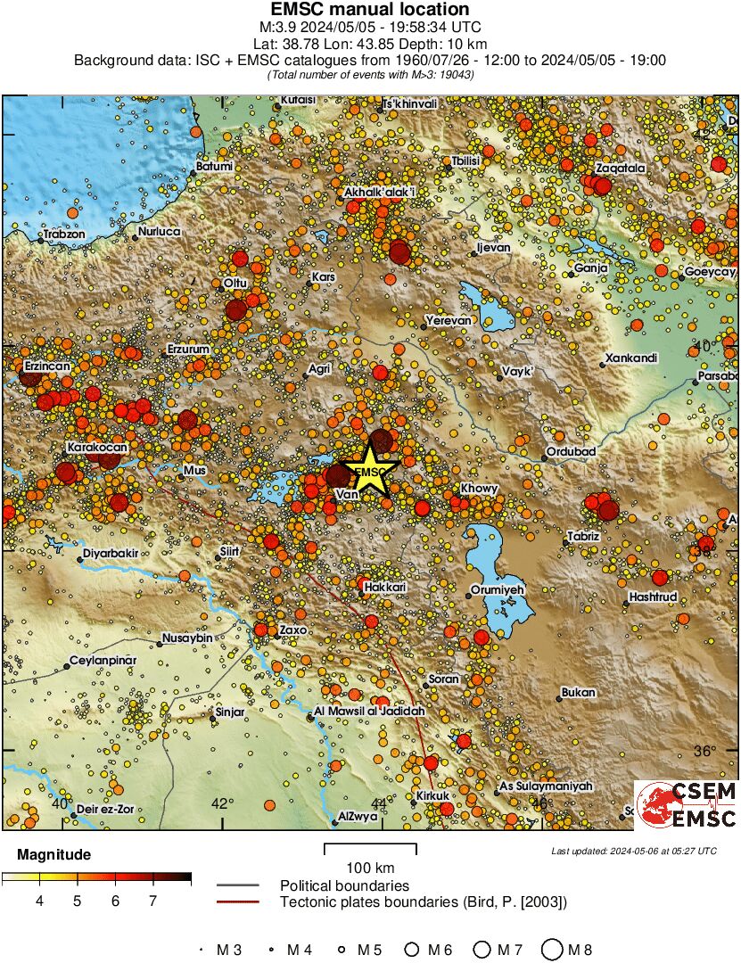regional magnitude historical seismicity