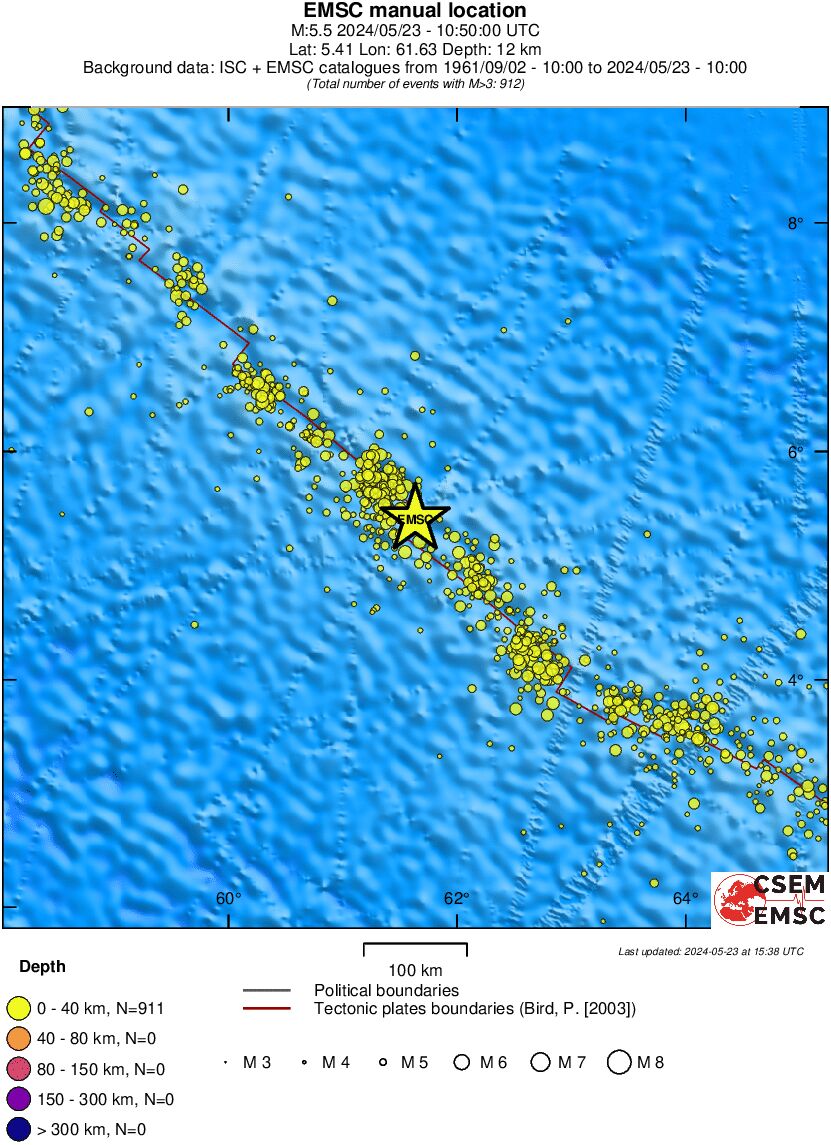 regional historical seismicity
