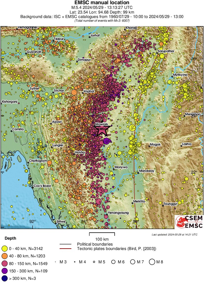 regional historical seismicity