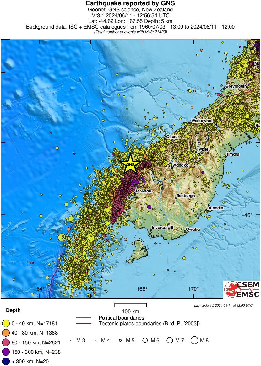 regional historical seismicity