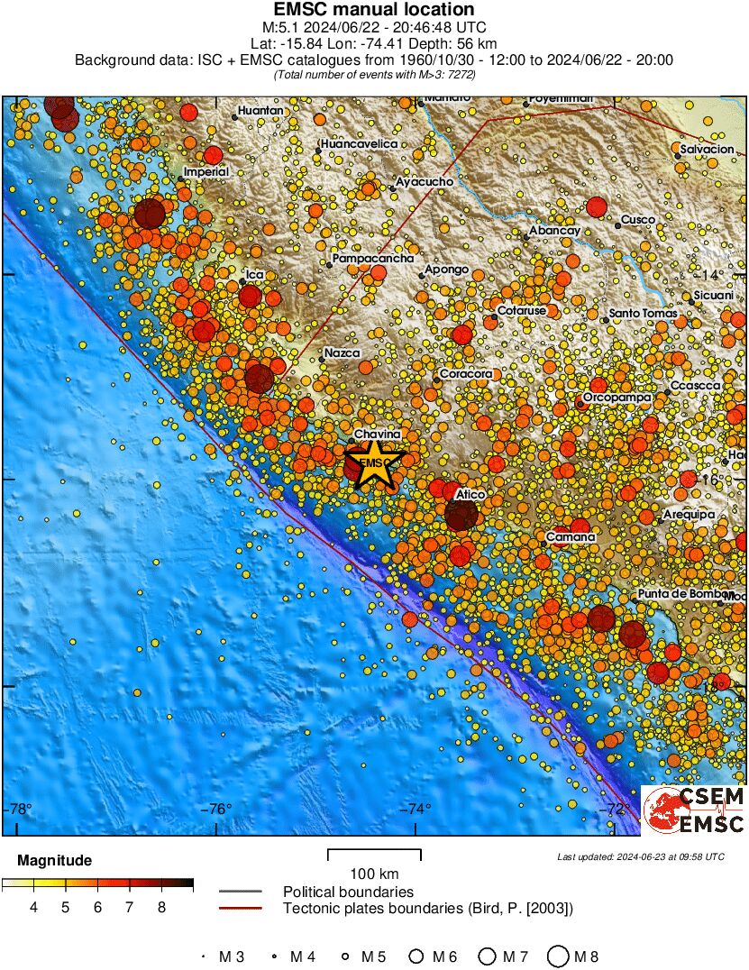 regional magnitude historical seismicity